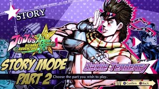 JoJos Bizarre Adventure All Star Battle  STORY MODE English Subtitles  Part 2 Battle Tendency [upl. by Eatnwahs]