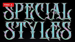 Holographic Chrome Text Effect FREE PSD [upl. by Alla129]