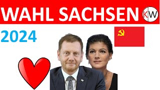 Wahlprognose Sachsen 2024 [upl. by Esereht]