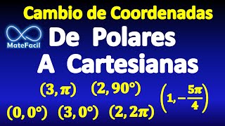 Cómo cambiar de coordenadas polares a rectangulares o cartesianas Paso a Paso [upl. by Angelo182]