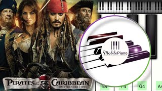 Pirates Of The Caribbean Theme Song Piano Tutorial  Jenna Ortega Johnny Depp  Mobile Piano [upl. by Marabelle159]