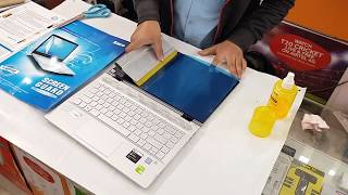 HP Pavilion x360 screen protector How to apply anti glare screen guard on touch laptop [upl. by Hgielsa69]