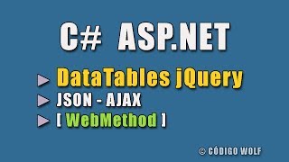 JQUERY DATATABLES C ASPNET listar datos con AJAX y JSON [upl. by Dranrev]