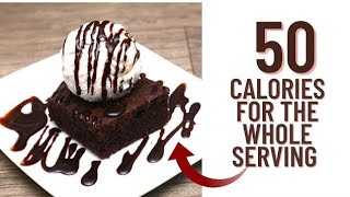 50 calorie brownie with ice cream Low calorie brownie recipe Low calorie dessert [upl. by Pfaff361]