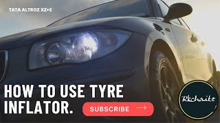 HOW TO USE TYRE INFLATOR  TELUGU  CAR ACCESSORIES [upl. by Daphne]