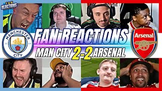 ARSENAL amp CITY FANS REACTION TO MAN CITY 22 ARSENAL  2425 PREMIER LEAGUE [upl. by Blaise]