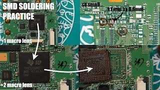 More SMD Soldering Practice Macro Lens  Microscope [upl. by Nnairda184]