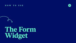 How to Use Elementors Form Builder to Create a Form on WordPress [upl. by Randene959]