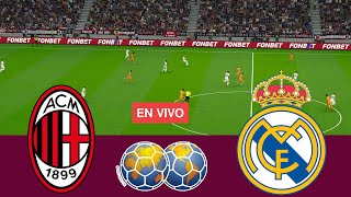 EN VIVO AC Milan vs Real Madrid Amistoso de Clubes 2024 Partido Completo Simulación de Videojuego [upl. by Radmilla985]