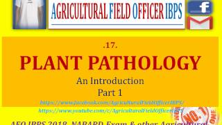 Plant Pathology  Lesson 1 for AFO NABARD or Other Agricultural exams [upl. by Jehovah]