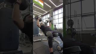 Incline chest press with internal rotation trandingsong chest gym gymmotivation flip [upl. by Lered]