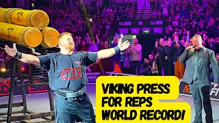 Paul SMITH  Breaks VIKING PRESS for Reps World Record [upl. by Mayfield161]