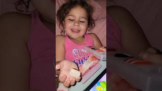 Taste test 3 year old voice over fyp gummy candy forkids mom fypシ voiceover [upl. by Pohsib357]