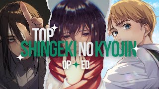 SHINGEKI NO KYOJIN TOP『OPENINGS AND ENDINGS』 [upl. by Grenville682]