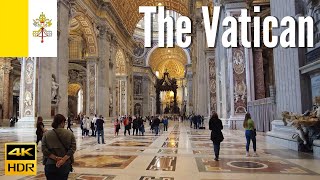 Vatican City 🇻🇦  Saint Peter’s Basilica Sistine Chapel  4K Walking Tour in 2022 [upl. by Klinges]