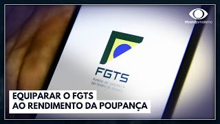 STD julgará equiparação do FGTS ao rendimento da poupança  Jornal da Band [upl. by Heaps457]