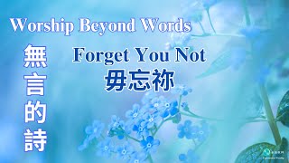 Worship Beyond WordsForget You Not 無言的詩 毋忘祢Instrumental music 純音樂敬拜worshipsongs worshipmusic [upl. by Aleyam]