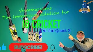 VR Cricket bat review and explanation IB cricket Oculus Quest 3 vrimmersions [upl. by Arbba]