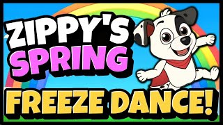 Zippys Spring Freeze Dance  Brain Break for Kids [upl. by Gretna]