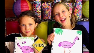 Sign Post Art with Sign Post Kids How to draw a Flamingo [upl. by Benedic]