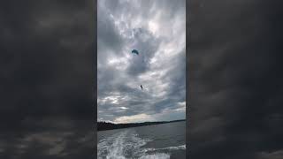 CRAZY Kiteboarder does TOW UP like MR Beast kiteboarding mrbeast flying paragliding [upl. by Idnek]