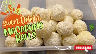 Pinoy Dessert Macapuno Balls Very easy and Yummy [upl. by Nwad190]