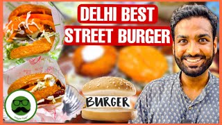 Delhi ka Best Street Food Burger  Veggie Paaji [upl. by Salesin]