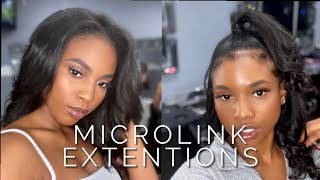 MICROLINKS ON NATURAL HAIR  MAINTENANCE amp REVIEW  VLOGMAS 1 [upl. by Aenej]