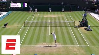 Wimbledon 2018 Highlights Federer stunned by Anderson in 5 sets  ESPN [upl. by Dotson]