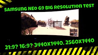 Samsung NEO G9 in resolution 219 or 169 with 3440x1440 or 2560x1440 [upl. by Toblat]