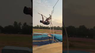 Pole vault fail 😩😭😢 shorts athletics sports trackandfield fail [upl. by Ardnaskela890]