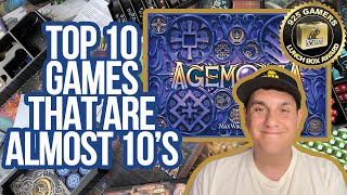 Top 10 Board Games That Are Almost 10s  Amazing 9 out of 10 Board Games  2024 [upl. by Sanborne516]