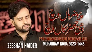 Piyo Zarbaan Vich Dhi Jhirhkaan Vich  Zeeshan Haider  New Nohay 2023  Muharram 1445ھ [upl. by Hawken]