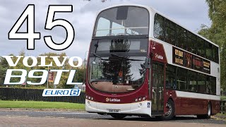 Lothian Buses 958  Service 45  Volvo B9TL  Fast Driver [upl. by Thetisa]