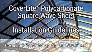 CoverLite® Polycarbonate Corrugated Sheet Installation [upl. by Range]