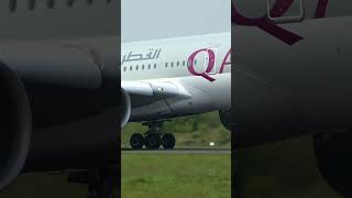 Qatar Airbus A3501000 Landing at Manchester Airport shorts [upl. by Santa]