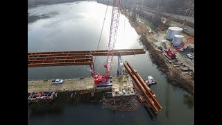 Progress on the new HinsdaleBrattleboro bridge [upl. by Marrissa]