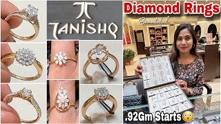 92Gm Starts😳Tanishq Diamond Ring With PriceTanishq Lightweight Diamond Ring Designs amp Price 2024 [upl. by Mauralia55]