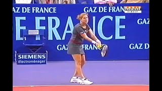 Monica Seles vs Justine Henin Paris Indoors 2002 QF [upl. by Rus]