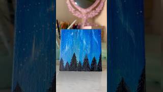 NORTHERN LIGHTS 🌉💕 northernlights painting art acrylicpainting artartist paintingtutorial [upl. by Oap]