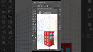 PERSPECTIVE GRID HOUSE IN ADOBE ILLUSTRATOR ytshorts shorts perspective graphicdeisgn design [upl. by Jos]