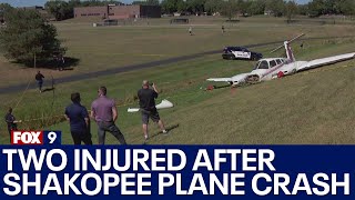 Shakopee plane crash hospitalizes two people [upl. by Einahpats]