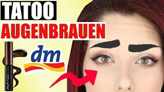 Mit DROGERIE PRODUKT AUGENBRAUEN TATOOWIEREN I Live Test I Drogerie Neuheiten 2017 [upl. by Simah4]