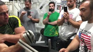 Rustam Babaiev and Vazgen Soghoyan Armwrestling Training Pronation training against opponents hook [upl. by Radbun]