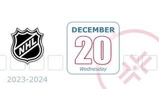 NHL Dec 20 2023  Standings  Game Recaps  Schedule [upl. by Leirea]