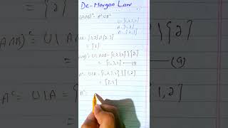 DeMorgan law ProofDeMorgan law ytshorts youtubeshorts shorts demorganslaw set [upl. by Afihtan237]