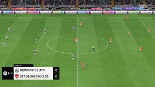 Newcastle United vs Brest 10082024 Club Friendlies EA FC 24 [upl. by Marutani]