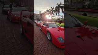 Ferrari Lineup at Cavallino Classic Palm Beach [upl. by Adnovad]