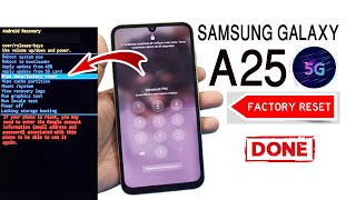 Samsung A25 5G screen lock Hard Reset [upl. by Columbine395]