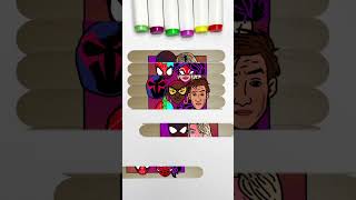 Diy Amazing New Miles Morales Ice cream sticks craft spiderman marvelsspiderman [upl. by Ydac574]